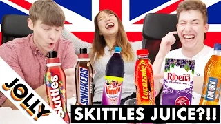 SKITTLES JUICE!? (WEIRDEST British drinks!)
