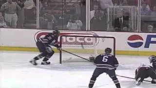 Curtis Joseph Edmonton Oilers Huge Paddle Save 1998