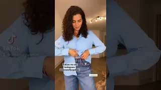 Quick shirt hack! #fashionhacks #hacks #tiktok #shorts #shortsvideo #tiktokfashion