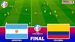 Argentina vs Colombia - Copa America Final | Full Match All Goals 2024 | PES Gameplay PC