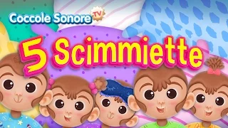 Cinque scimmiette - Italian Songs for children - Coccole Sonore