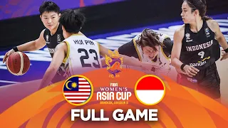 Malaysia v Indonesia | Full Basketball Game | FIBA Women's Asia Cup 2023 - Division B