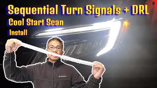 LED Sequential Turn Signal Strips + DRL and Start Scan