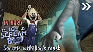 I DON'T TAKE OFF ROD'S MASK FOR THE WHOLE GAME IN HARD MODE IN ICE SCREAM 8 UPDATE