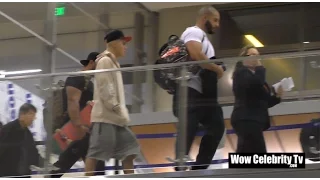 Justin Bieber spotted at LAX Airport FULL VIDEO