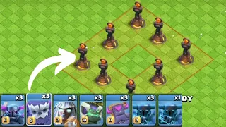 Pekka's Family vs 9 Lvl 1 Inferno Towers (Clash Of Clans) #coc