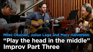 Mary Halvorson, Julian Lage and Miles Okazaki: "Blue Monk Sandwich" Improvisation