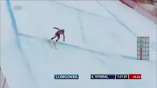 Axel Lund Svindal crash Streif