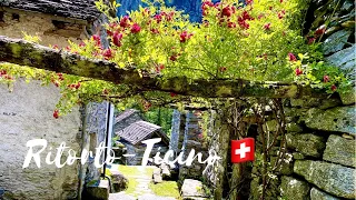 Ritorto - Stone - Medieval Village in Ticino-Switzerland 🇨🇭 | Swiss Romantic ❤️ Village | 4k