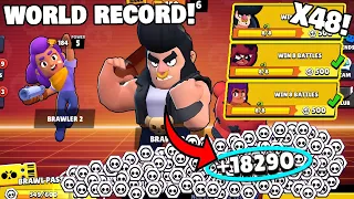 TOKENS NONSTOP WORLD RECORD! 🌍 In ONE EXIT! 18290 TOKENS! 48 QUESTS! + Box Opening! Brawl Stars