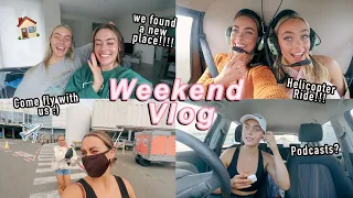 WE'RE MOVING YAY! Little getaway, first time on a helicopter... (Weekend Vlog) Mescia Twins