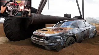 Forza Horizon 5 : Rebuilding Dodge Charger SRT Hellcat (1525HP) | Thrustmaster steering wheel