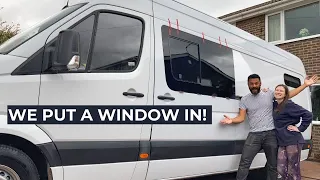 Fitting Bonded Campervan Windows | DIY Sprinter Conversion