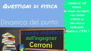 Un carrello con molla su piano inclinato problema ( 12 )