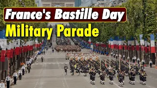 Military personnel march on Paris' Champs Elysees for Bastille Day parade | WION