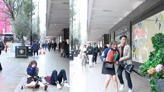 Amazing Couple Fell On Ground ! AWESOME REACTIONS ! Bushman Prank