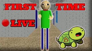 Playing Baldi Basics For The First Time! ~Live~