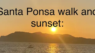 Santa Ponsa walk around inc the sunset at Costa Calma.