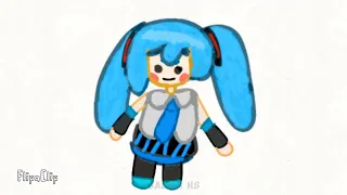 Hatsune miku does not talk to British people ((animated))