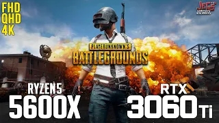 PlayerUnknown's Battlegrounds on Ryzen 5 5600x + RTX 3060Ti 1080p, 1440p, 2160p benchmarks!