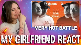 My GIRLFRIEND React : UNITEAM vs KOTCHA | Grand Beatbox Battle 2019