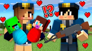 JJ and Mikey Were Adopted By POLICE in Minecraft! - Maizen