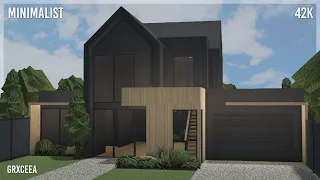 42k Minimalist House Exterior | Bloxburg Speedbuild | Grxceea