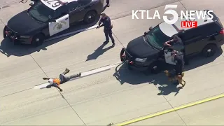 CHP pursuit ends on 210 Freeway in Fontana