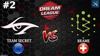 ГОЛОВА ПУПЕЙ ВСЕХ ПЕРЕХИТРИЛ! | Secret vs Brame #2 (BO3) DreamLeague DPC 2021