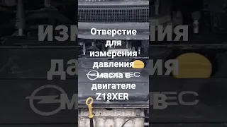 Отверстие для измерения давления моторного масла в двигателе Z18XER