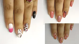 #114 animal print nail art designs with ombre, swirls and crome | trending nail art design ideas