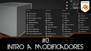 #0 Introducción a Modificadores en Blender 2.9 - Modificadores Blender