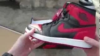 Air Jordan 1 Retro High OG 'Bred'  Black Red (1994)(2001)(2013)