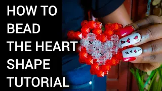 Tutorial on How to bead a 3d heart ❤ shape