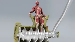 HUMAN BODY vs MEAT GRINDER animation