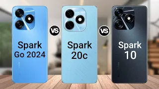 Tecno Spark Go 2024 Vs Tecno Spark 20c Vs Tecno Spark 10