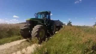 Żniwa rzepakowe 2016:3xJohn Deere 2266 vs 250ha rzepaku