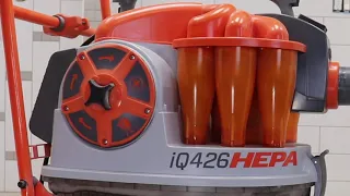iQ426HEPA - Dust Extractor with Cyclones Picks up 50 lbs of Drywall Dust in 30 Seconds.
