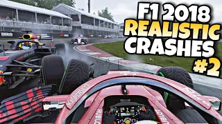 F1 2018 REALISTIC CRASHES #2