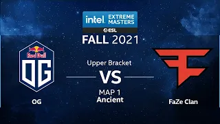 CS:GO - OG vs. FaZe Clan [Ancient] Map 1 - IEM Fall 2021 - Upper Bracket - EU