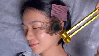 Ear Cleaning ASMR | Eyebrow trimming | Eye Spa | Scalp Massage