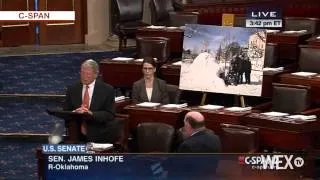 Watch a senator throw a snowball on the Senate floor