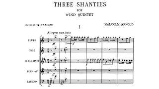 [Score] Three Shanties, Op. 4 - Malcolm Arnold (for wind quintet)