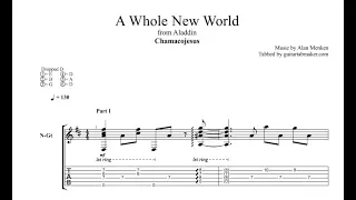 A Whole New World TAB - fingerstyle classical guitar tabs (PDF + Guitar Pro)