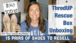 Do these shoes have resale value?  ThredUP 15 Pairs of Shoes Rescue Box Unboxing to Resell on eBay