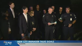 New city manager addresses police chief position and APD contract