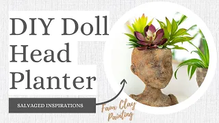 DIY Doll Head Planters