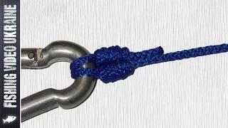 Knot "Cat's foot". How do I tie a carabiner, swivel or hook with a ring? HD