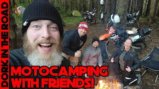 Dropped Bikes, Campfire Cooking, and Laughing With Friends: Adventure Bike Motorcycle Camping