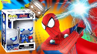 МЕХАНИЧЕСКИЙ ТОР FUNKO POP! ЧЕЛОВЕК-ПАУК И ТОР MECHSTRIKE VS ЗОМБИ - РАСПАКОВКА MARVEL СУПЕРГЕРОИ!